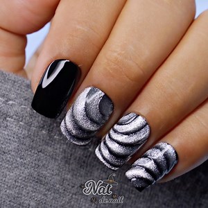 Trending Easy Cat Eyes Nail Art Design #nailarttutorial #nailcompilation #nailsdesign #natdenail #uniquenails #easynails #nails #nailinsporation #trendingnailart | Nat de Nail