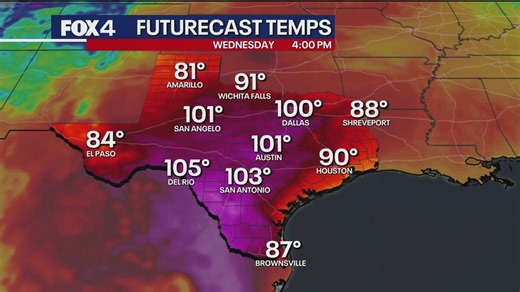 Here's when we usually see the first 100-degree day at DFW
