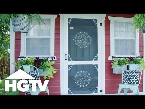 How to Dress Up a Plain Screen Door | HGTV
