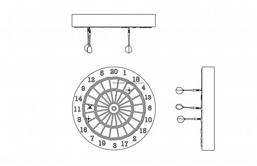 Dartboard - Free CAD Drawings