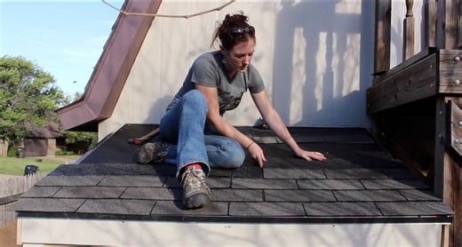 Top your lean to with a shingle roof and doors