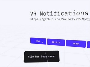 VR Notifications [Free Unity3D Package]
