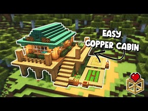 Minecraft | How to Build a SIMPLE Copper Cabin | Tutorial
