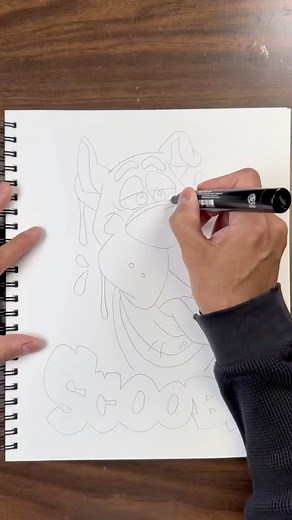 Drawing Scooby-doo #art #artist #drawing #fbreels #reelsvideos #reelsinstagram #asmrsounds #satisfying #satisfyingvideos | Dude Drawz