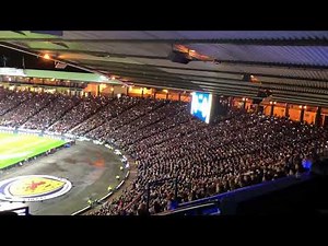 Scotland vs Denmark fans sing flower of Scotland 15/11/2021