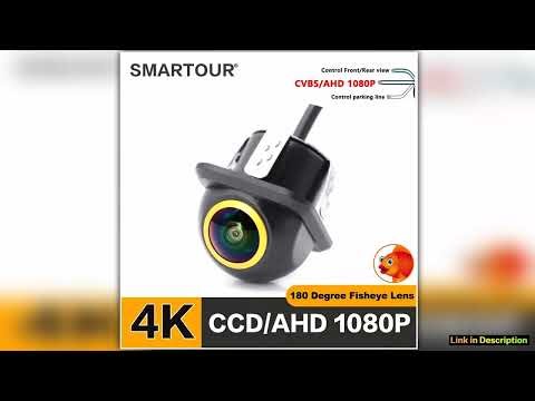 SMARTOUR 4K 180 degree fisheye lens Car Rear View Camera Full HD Night Vision Reverse AHD 1080P Fis