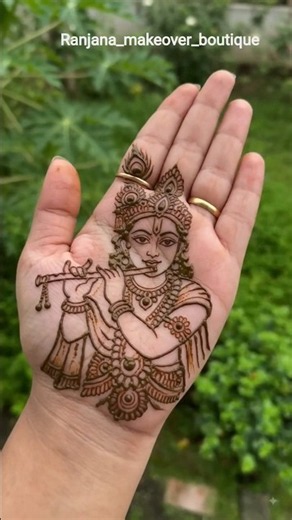 make krishna heena design #artist #mehandi #krishna # #creativeart
