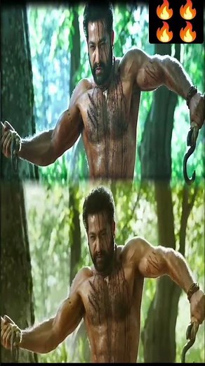rrr movie fight scene ntr tiger fight