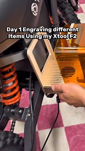 4.3K views · 41 reactions | Day 1 Engraving different items using the new xtool F2 I choose the xtool software settings for black business card since this bike frame is aluminum. It looks perfect! Stay tune for day 2. Book your free demo now @xtool.official #diy #crafts #laserengraving #xtool #laser #maker #nyc #puertorico #crafter #smallbusiness #businessowner | Crafty787 Shop | Facebook