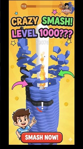 CRAZY STACK BALL SMASH 💥 Level 1000 Challenge!! | Can You Beat This?? #stackbounce