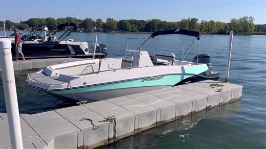 Here’s a quick view of a new center console from Starcraft Marine. Based on the proven SVX hull, this SVX 231 CC is the largest of three new CC’s offered by Starcraft for 2024. Powered by a 300-hp Yamaha DEC with Command Link, digital gauges, twin Simrad MFD at the helm, transom seat, livewell, and room for a head inside its large console, MSRP is about $95k Look for our full test coming soon! | Boating Magazine