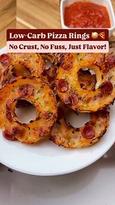 3.3K views · 1.2K reactions | Low-Carb Pizza Rings 暈 Get all the...