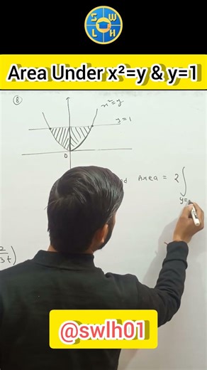 Area Under The Curve x²=y & y=1 // Application of Integrals #mathsclass12 #cbse12thmath #swlh