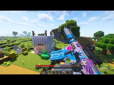 We Robbed a Villager Emerald Bank with Modern Weapons! 💰💣