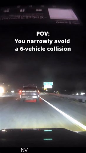 A BlackVue user captures a close call and a multi-vehicle chain reaction on a busy freeway. Prior to the incident, the dash cam owner noticed the vehicle ahead had malfunctioning brake lights and maintained extra following distance. When traffic came to a sudden halt, the lack of brake lights made the deceleration difficult to gauge. Realizing they could not stop in time, the user swerved onto the shoulder to avoid rear-ending the vehicle. The driver behind them was unable to react in time, resu