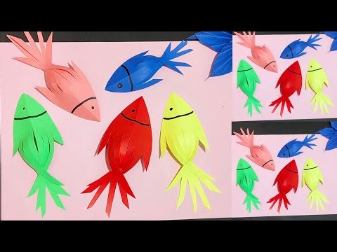 How To Cut Paper Fish/Very Easy Paper Cute Fish Making Craft/ Paper Fish Making Craft