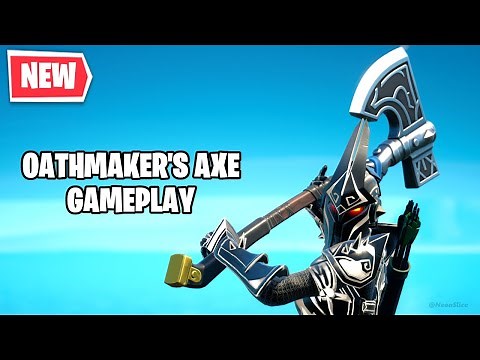 *NEW* OATHMAKER'S AXE GAMEPLAY - FORTNITE RAPTORIAN THE BRAVE PICKAXE