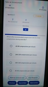 What is the recommended compression rate for chest compressions... | Filo