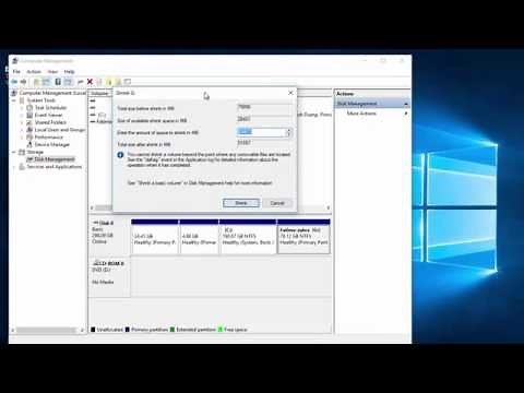 Windows - Comment augmenter ou dimunier la taille d'une partition -