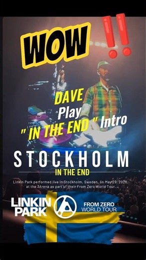 Dave play "In The End" intro Live at Stockholm 2026 | LINKIN PARK #linkinpark #shorts