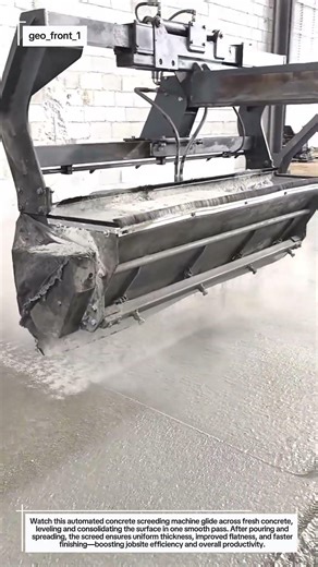 High-Speed Concrete Screeding Machine in Action | Perfectly Level Slab Finish