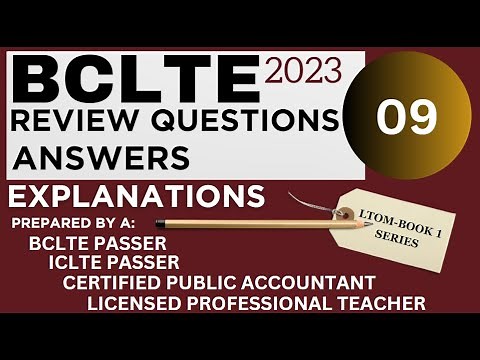 BCLTE Review Questions and Answers (LTOM Book 1-Section 17, 18, and 19)