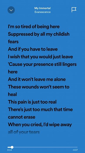 My Immortal Spotify Lyrics | Evanescence Full Song Lyrics