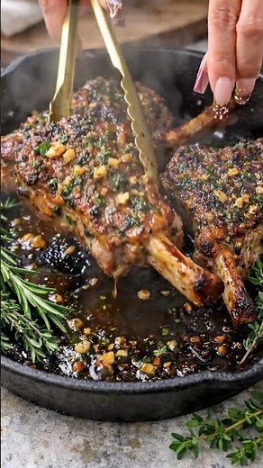 Garlic Herb Butter Lamb Chops 🥩🔥✨
