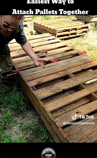 How to Join 2 Pallets Together - EASY DIY #palletprojects #palletwood ...