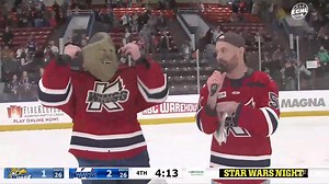 Younger becoming Chewbacca for his No. 1 'Star Wars' Night interview was a whole vibe Saturday... | Kalamazoo Wings Hockey Club