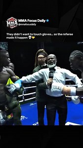 Tension was HIGH until the ref stepped in and forced the handshake 🤣🔥