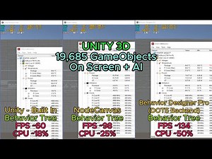 (Unity 6) Built In Behavior Tree VS Behavior Designer Pro VS NodeCanvas + Godot 4.5 & UE 5.5 AI Test