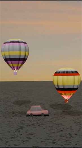 Modelling air balloon #blender #3danimation