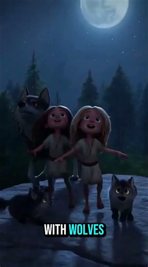 Girls Raised by Wolves 🐺🌕 #shorts