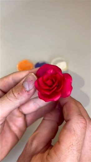 How To Make Beautiful Clay Roses #rose #art #short