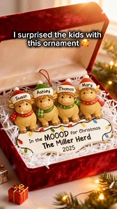 Christmas morning, they spot the fluffy Highland cows and immediately get the pun. "That's US! We're the herd!" 😂 Every family member gets their own cow, everyone's in the moood together. The ornament that's both hilarious and heartwarming. Udderly perfect for your tree 🎄 Order here 👉 https://trendingcustom.com/5308428 | Perfect Gifts For Loved Ones