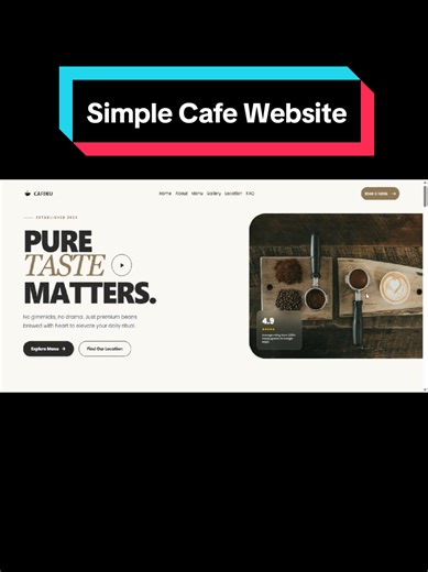 Build a Simple Cafe Website with Next.js and Tailwind