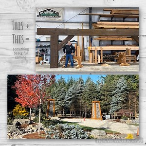 1.4K views | A Grand Timber Welcome We’re crafting a farm entrance...