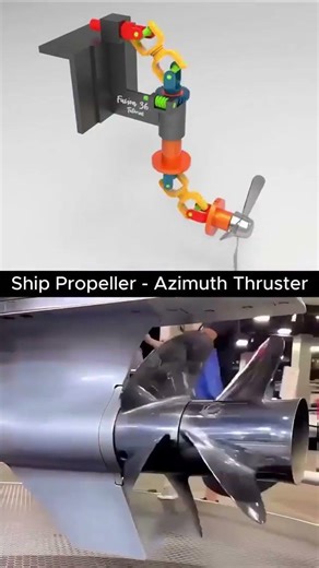 World’s Smartest Ship Propeller 🔥#shorts #engineering #machine #mechanism #ship #ytshorts #short