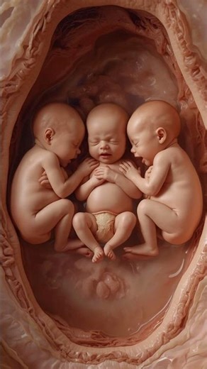 Triple Baby Pregnancy | Three Little Miracles, One Womb | The #shorts #pregnancy #cute