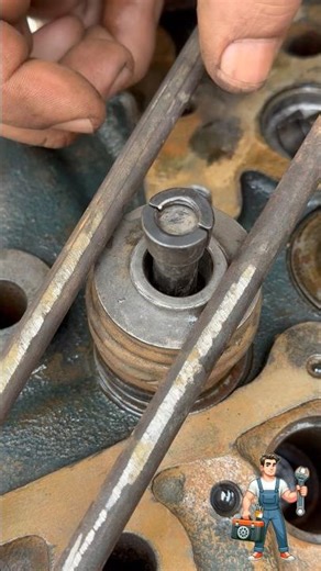 Secret to Reinstalling Valve Keepers Quickly #automobile #mechanic #shorts