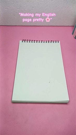 DIY English Front Page Idea 🌸✨ | Aesthetic Notebook Decoration | Easy School Project #scrapbooking