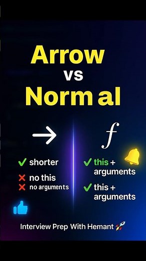 Arrow vs Normal Functions in JavaScript 🤯 | JS Interview Prep
