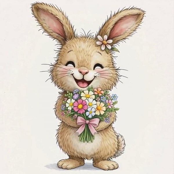 Cute Bunny Stickers PNG Pack | 10 Watercolor Rabbit Clipart | Kawaii Animal Stickers | Planner, Journal, Digital Download - Etsy