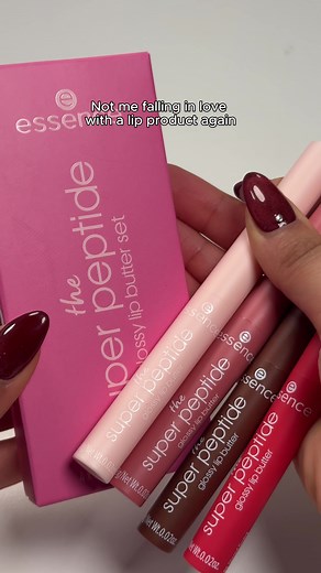 💕 The super peptide glossy lip butter set gives a moisturizing boost and leaves them smooth and fresh. Now available on TikTok shop 🛍️ Ready to tap and try? #essencecosmetics #essence #makeup #liptreatment #tiktokshop