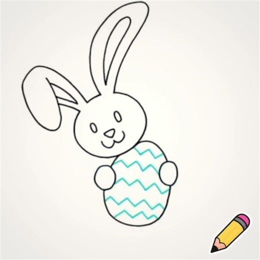 How to Draw an Easter Bunny with an Egg 🐰🥚 | Easy for Kids!