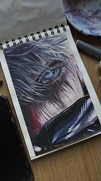 ​I Tried Drawing Gojo With Cheap Watercolors!