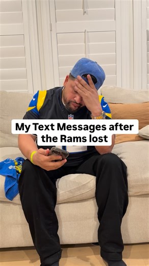 Jay Mendoza on Instagram: "My text messages after the Rams lost 😭😩 #comedy"