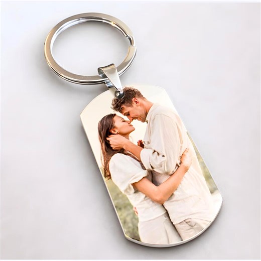 Boyfriend Picture Keyring, Personalised Photo Keychain, Custom Gift for Him, Anniversary Gift for Him - Etsy