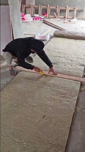 Rockwool insulation installation #home #ceiling #construction
